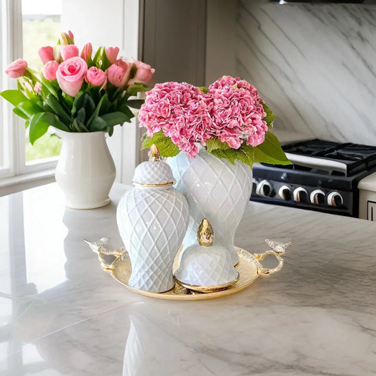 White Ginger Jar SowanyEssentialHome