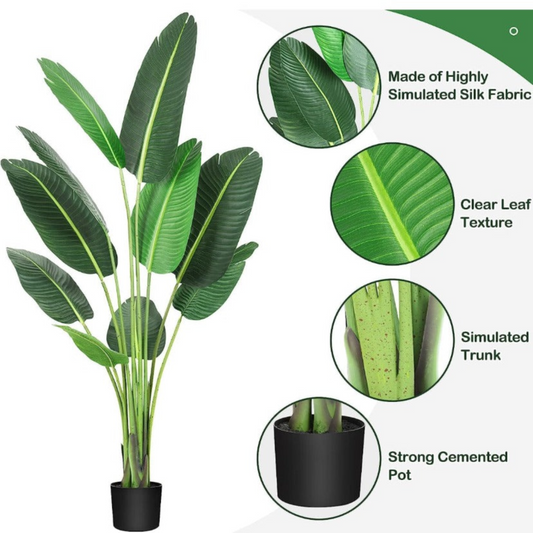 Artificial Silk Banana Plant SowanyEssentialHome