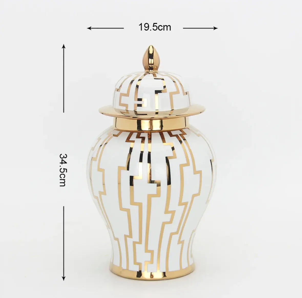 Gold Pattern Ginger Jar