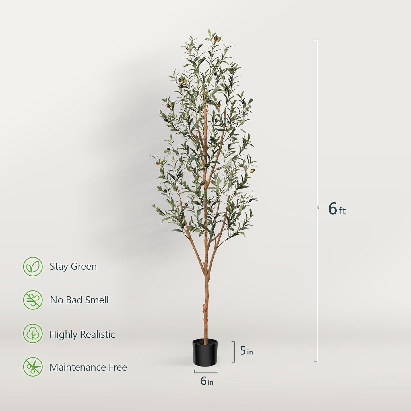 Artificial Olive Tree 6FT Tall Faux Silk Plant