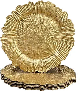 6PCS Gold Platter- 13 Inch