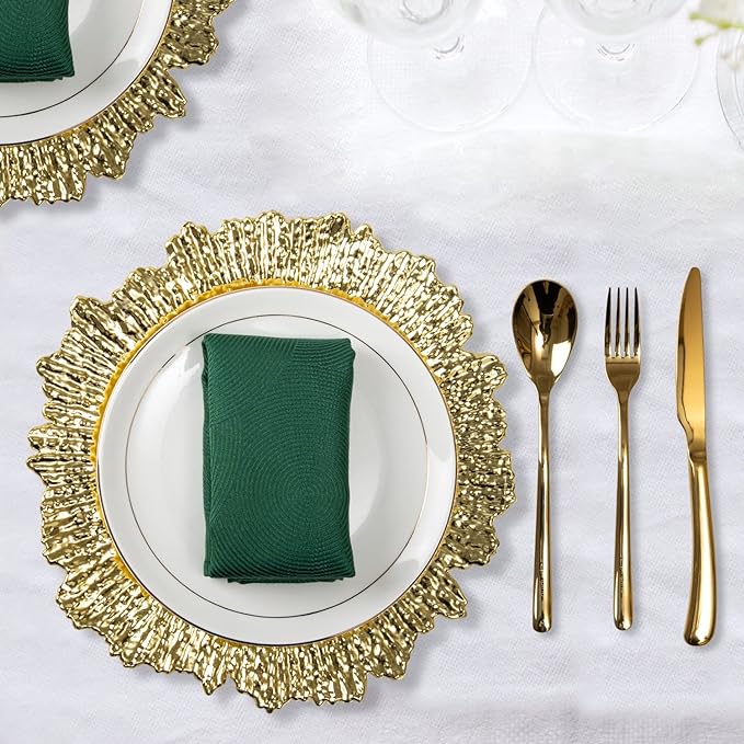 6PCS Gold Platter- 13 Inch