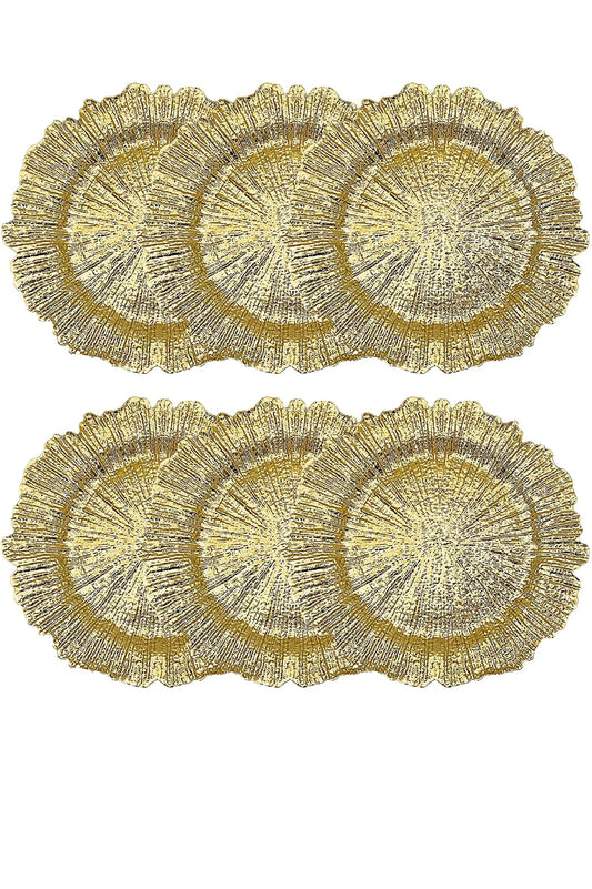 6pcs gold platter- 13 inch6pcs gold platter- 13 inch