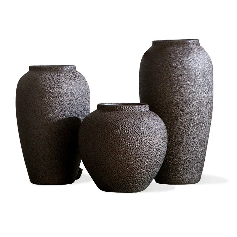 Sets of 3 Rustic Vases