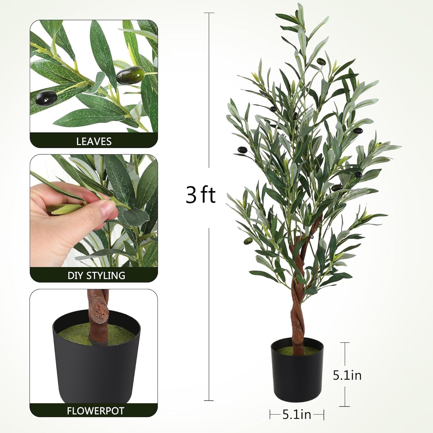 Artificial Olive Tree 6FT Tall Faux Silk Plant